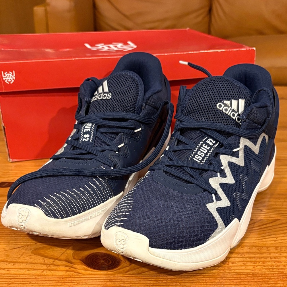 adidas Navy and White Men's Athletic Sneakers like new